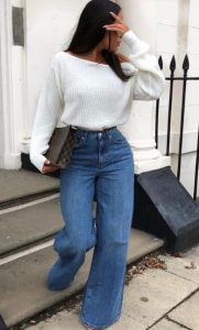 simple atuendo de invierno con jeans